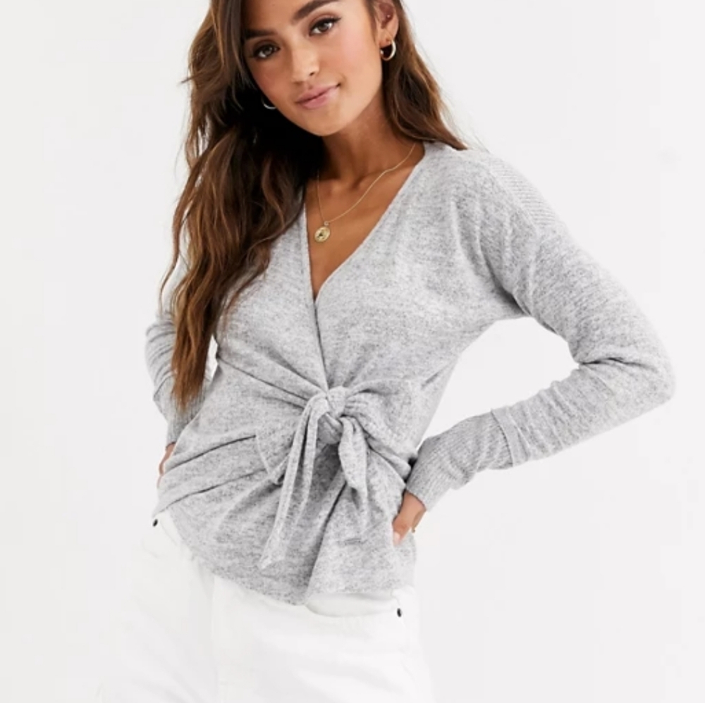Abercrombie & Fitch Soft Cozy Wrap Top XS